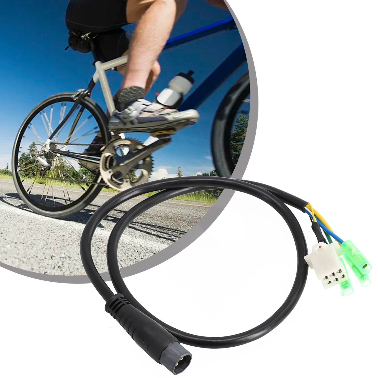 9Pin Motor Cable Adapter Cable/Male Black Adapter EBike Electric Bicycle