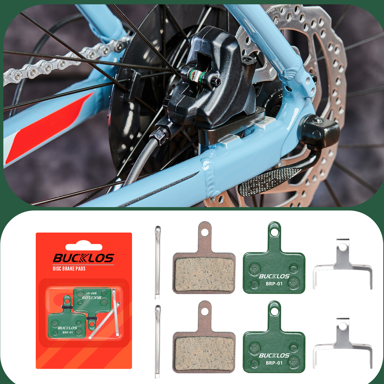 2pair BUCKLOS Ceramic Disc Brake Caliper Pad MTB for Shimano Tektro E10.11 MT200