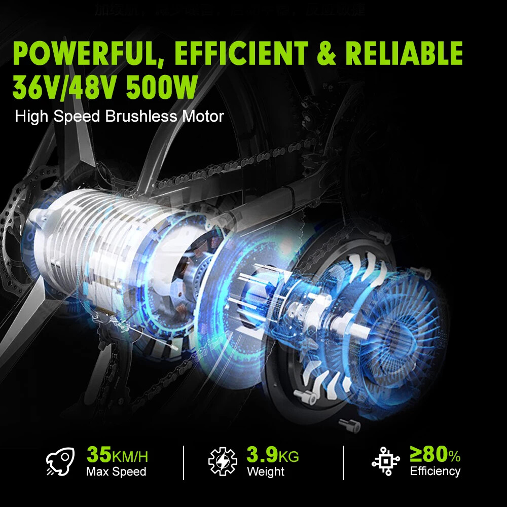 36V 48V 500W 20 24 26inch 4.0Tyre Snow E-bike Fat Tire Rear Rotate Hub Motor