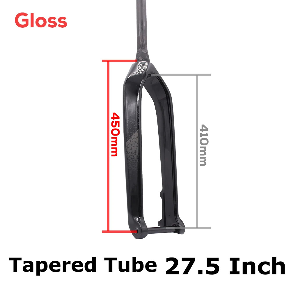 26 27.5 29ER Full Carbon Fiber MTB Rigid Fork 15*110mm Boost Disc Brake