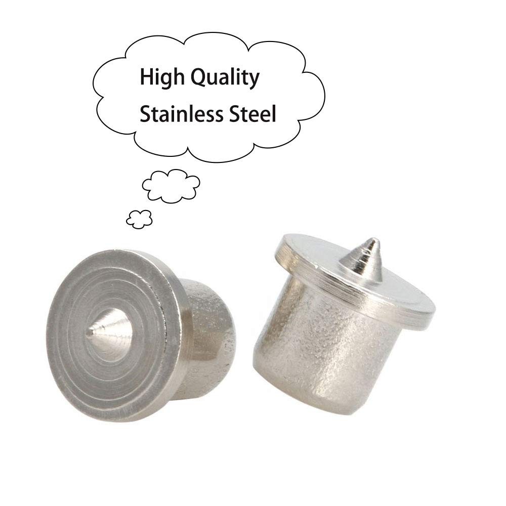 Saipe 16 Pcs Wood 6mm x 25mm, 8mm x 10mm x 12mm x Silver