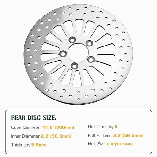 11.8 Brake Rotor (2 Front+1 Rear) For Harley 2008-2020 Road King/Road Glide