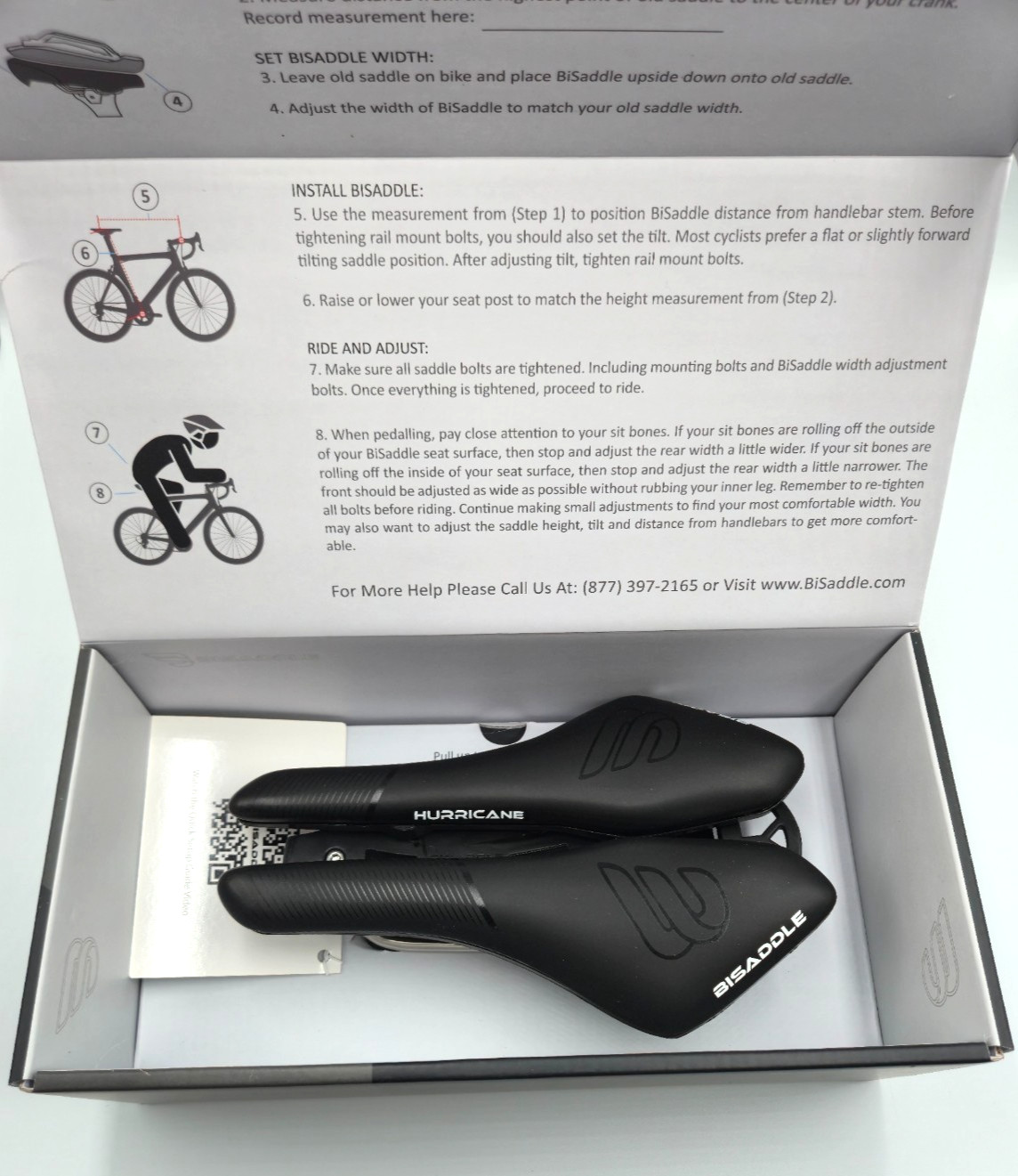 Hurricane Bike Saddle – Adjustable Split Saddle – Short Nose Road Bike Seat