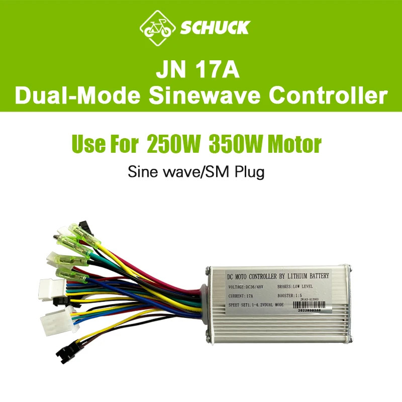 E-bike 17A Sinewave Three-Mode Controller SM Connector 36V 48V 250W 350W Motor