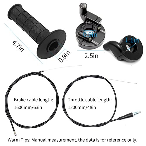 Mini Bike Throttle Assembly Kit with Brake Clutch Lever for 22mm 7/8″