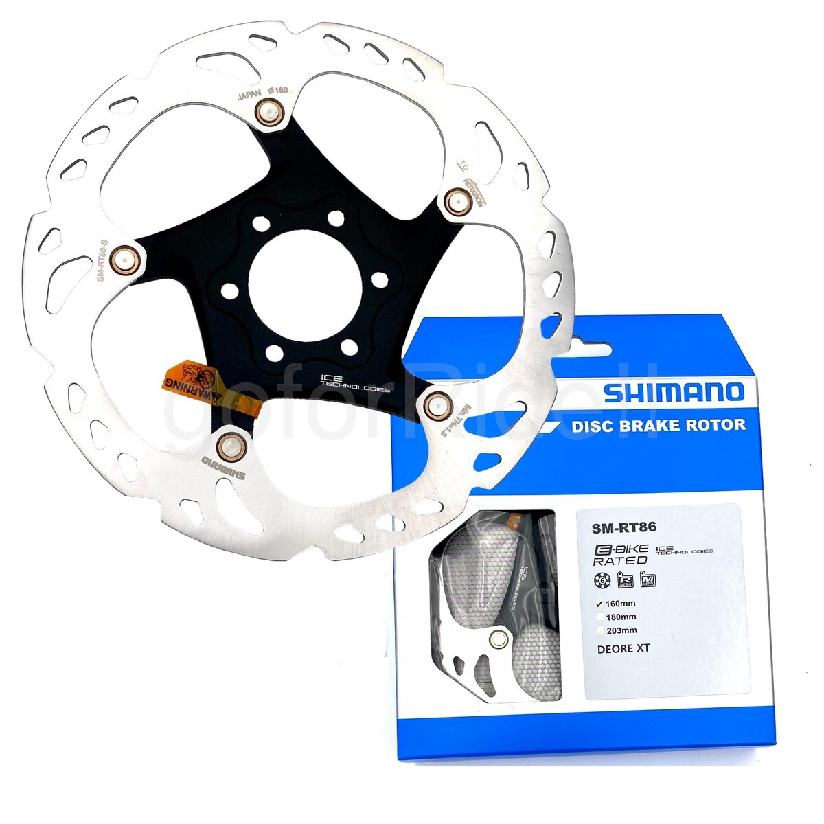 2 x Shimano XT SM-RT86-S 160mm 6-Bolt Brake Rotors