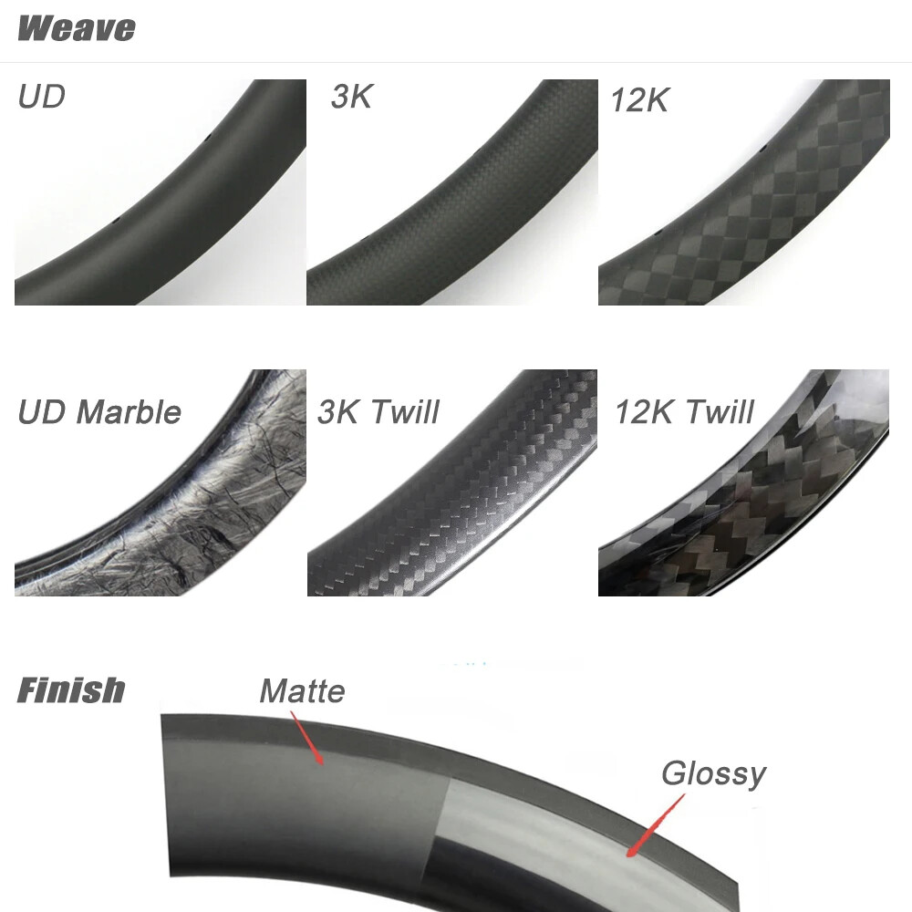 700C SL Road Bike Carbon Rim 26mm Width 38 50mm Depth Tubeless Clincher Tubular