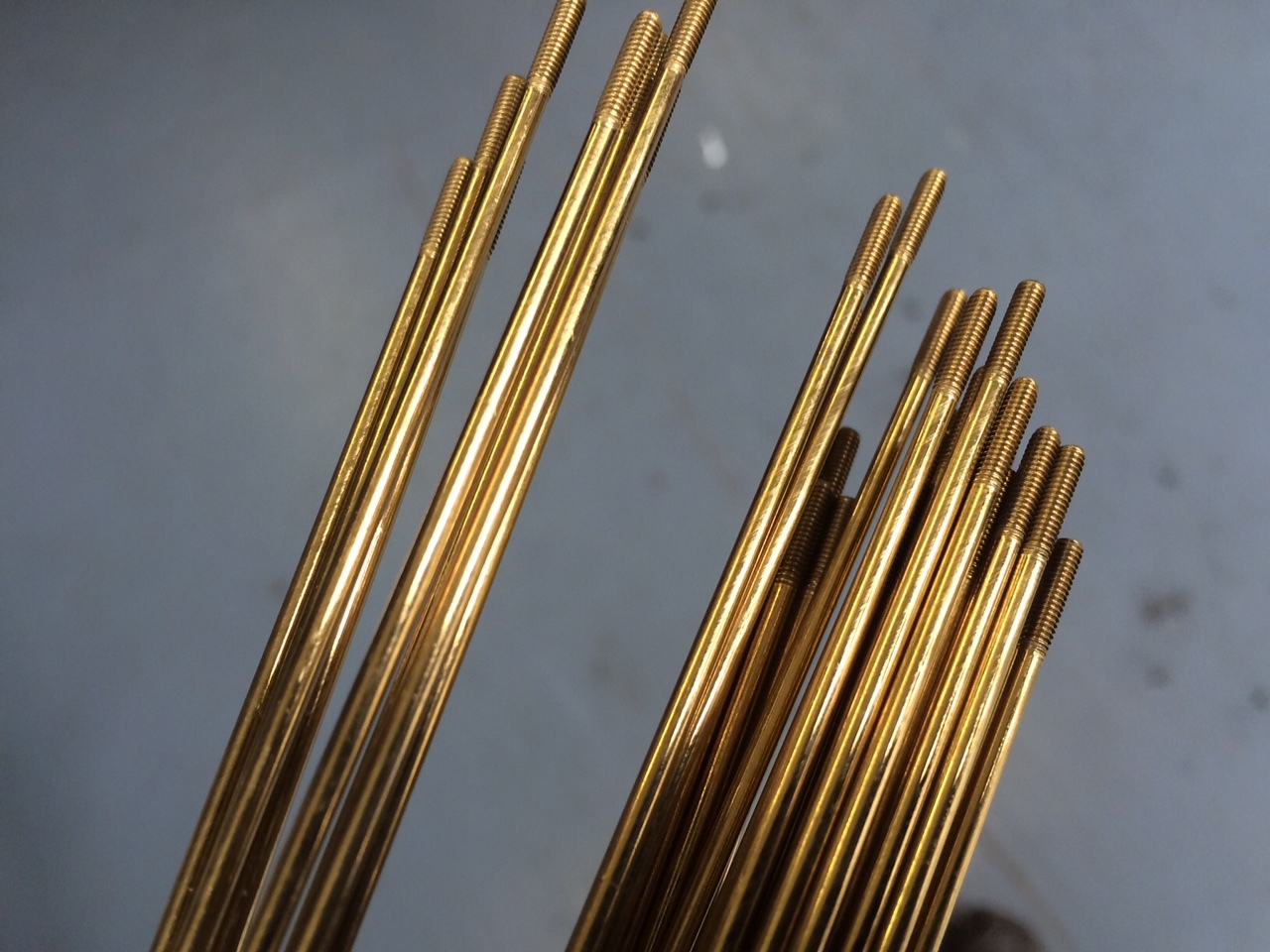 GOLD..2mm.straight gauge, J bend.Cut to any size 60 through 308mm. set of 36pc.