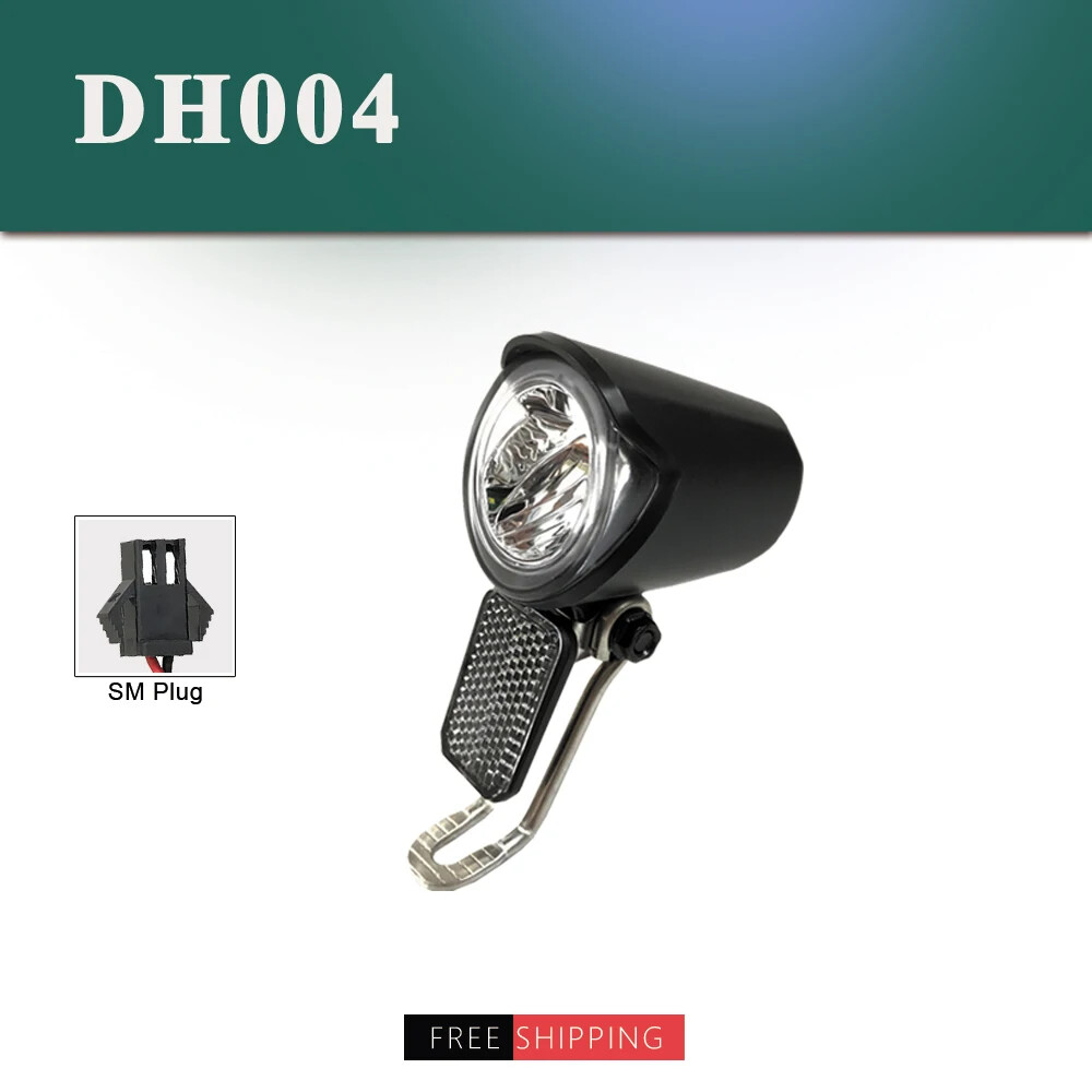 DH004 Electric Bike LED Front Light 12V 24V 36V 48V 60V 72V Headlight SM WP Plug