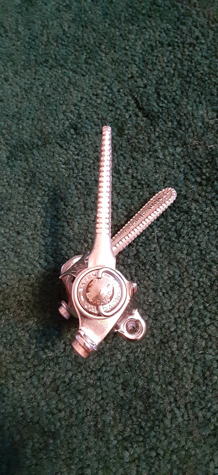 Used Campagnolo 1972 Nuovo Record Downtube Clamp-on Shifters