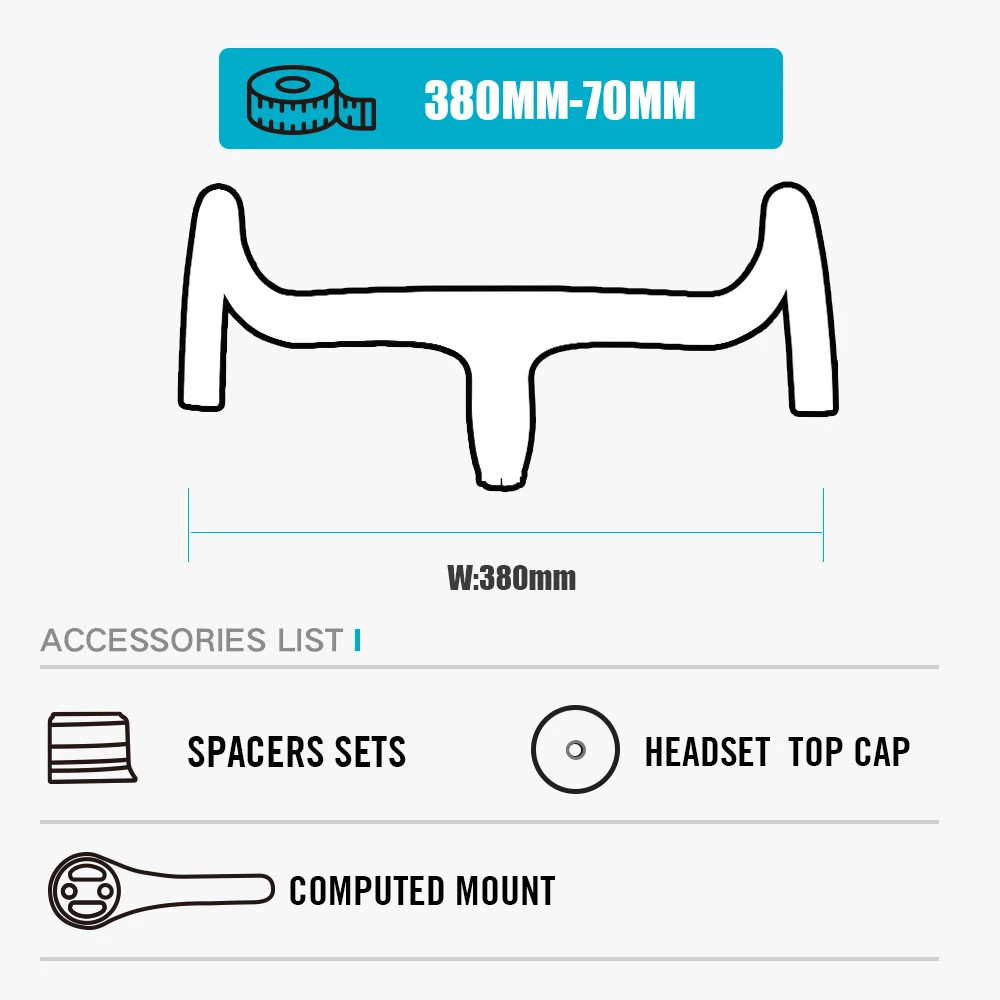 Carbon Road Bike Integrated Handlebar Inner Cable Routine Bent Bar Bicycle Parts