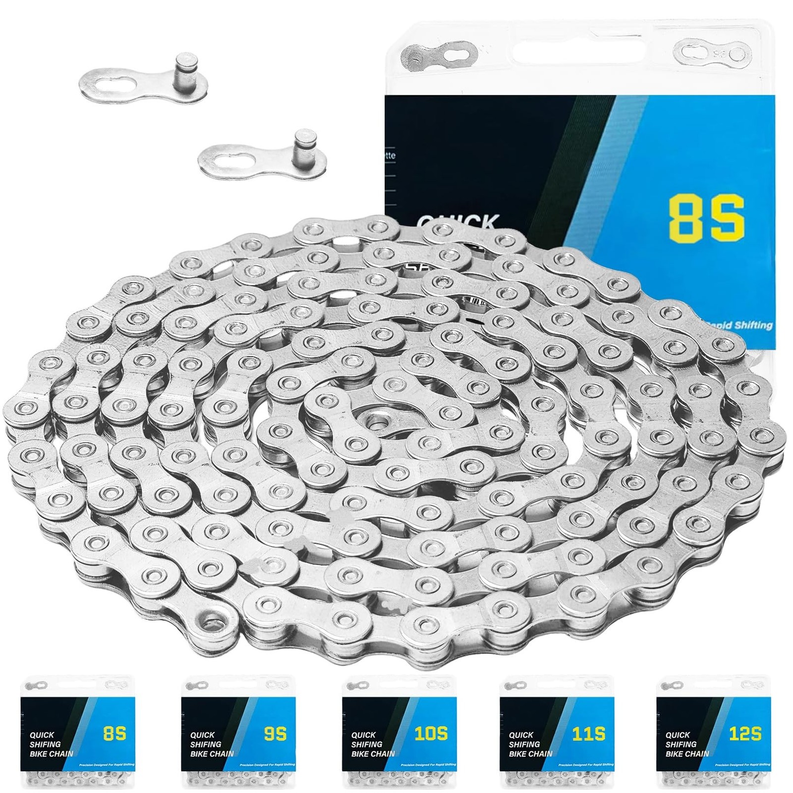 6/7/8/9/10/11/12 Speed Bike Chain – High-Strength, Durable & Smooth-Shifti