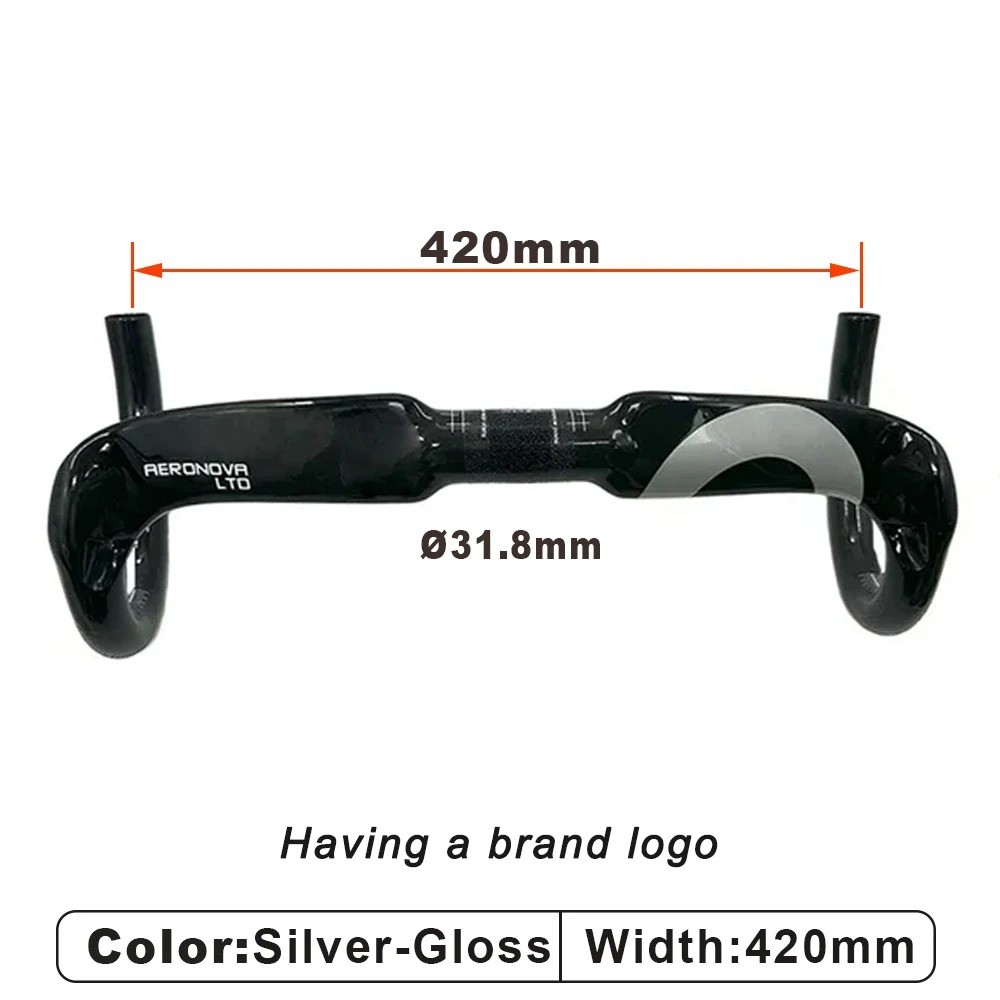 Road Bike Carbon Fiber Handlebar 31.8mm*400/420/440mm Bicycle Accessories