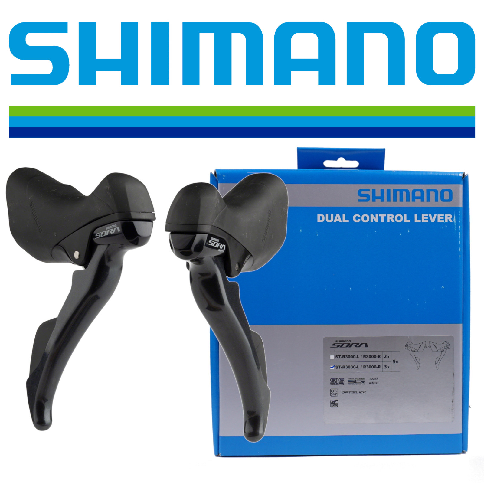 Shimano Sora R3030 3×9-Speed Shifter Set Road Bike Fast Smooth Shifting Set
