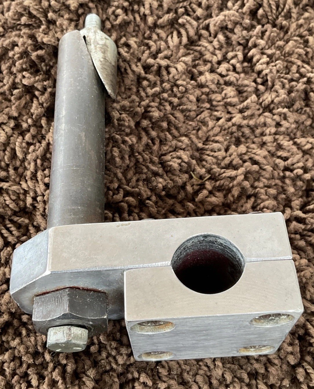 EARLY UNSTAMPED (1st Gen ) SILVER TUF-NECK BMX STEM