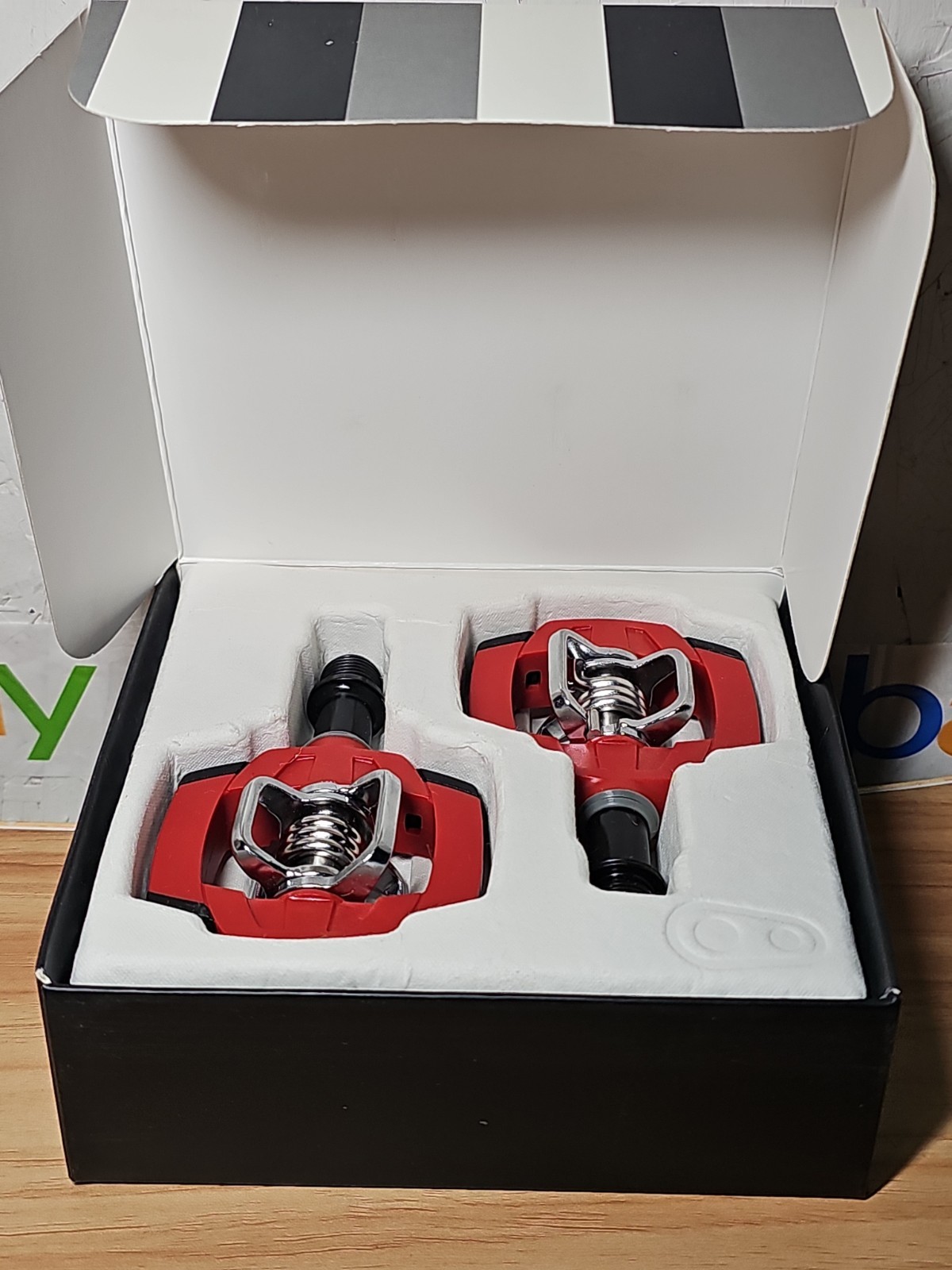 Crankbrothers Smarty Clipless Pedals Red Black MTB Road Crankbros 3 Sets Colored