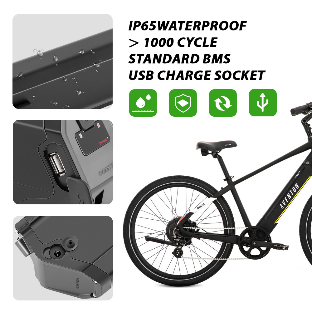Aventon Pace 500 Battery 48V 16Ah 12.8Ah Ebike Battery for Aventon Electric Bike
