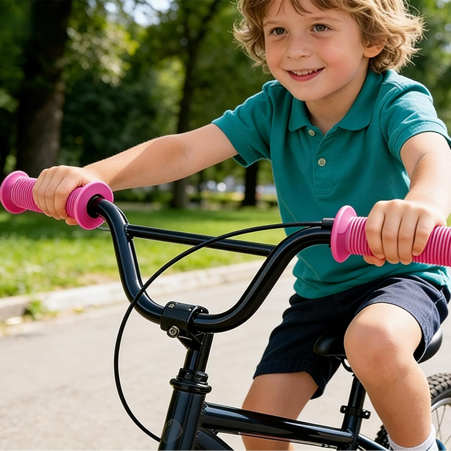 2 Pair Mini Kids Bike Handlebar Grips Non-Slip Soft Rubber Short Bicycle Grips