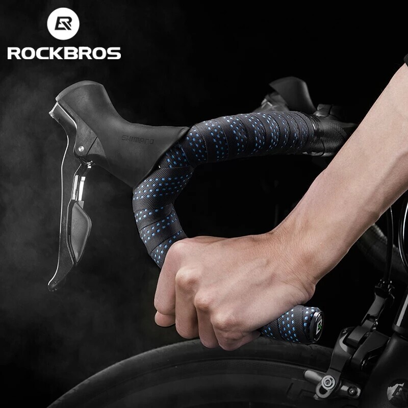 Rockbros Bike Handlebar Tape Bar Tapes Shockproof EndAnti-slip Wrap multi-colour