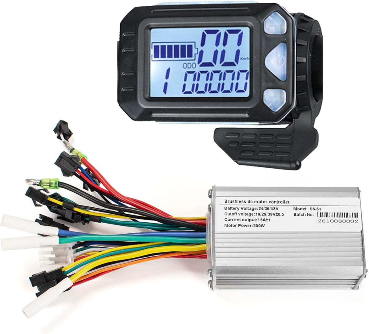 24V 36V 48V Electric Bike Controller Kit 17A 350W Brushless Motor Controller and