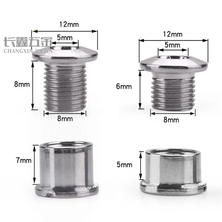Stainless Steel MTB Road Bike Chainring Screws Bolts Single Double Triple Speeds
