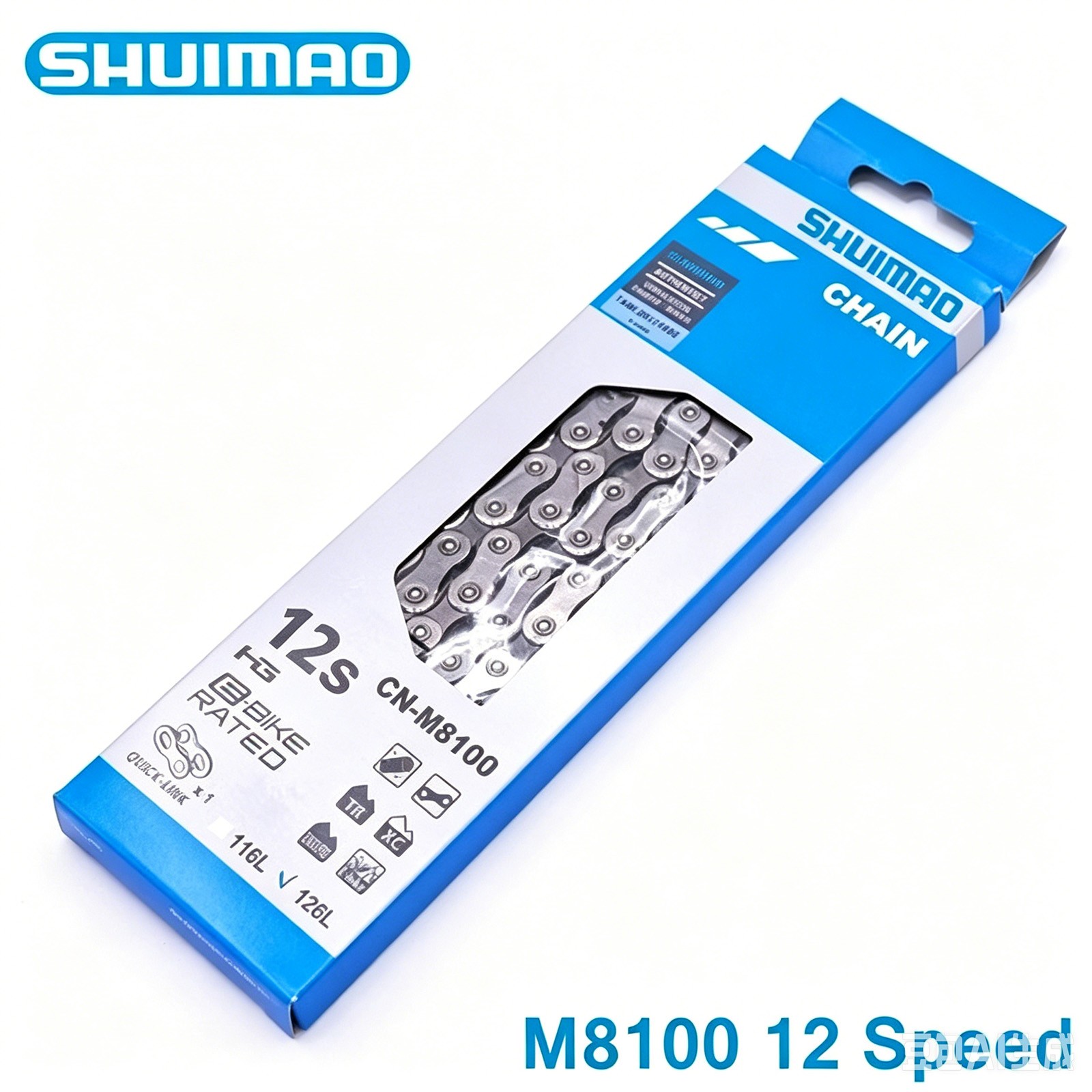 Shuimao CN-M8100 12-Speed Bike Chain 126 Links Deore XT Ultegra MTB E-Bike Chain