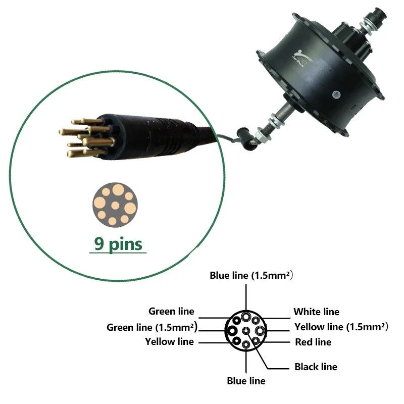 48V 1000W 20/24/26” Snow Fat Electric Bicycle Rear Hub Motor Droupout 170/190mm