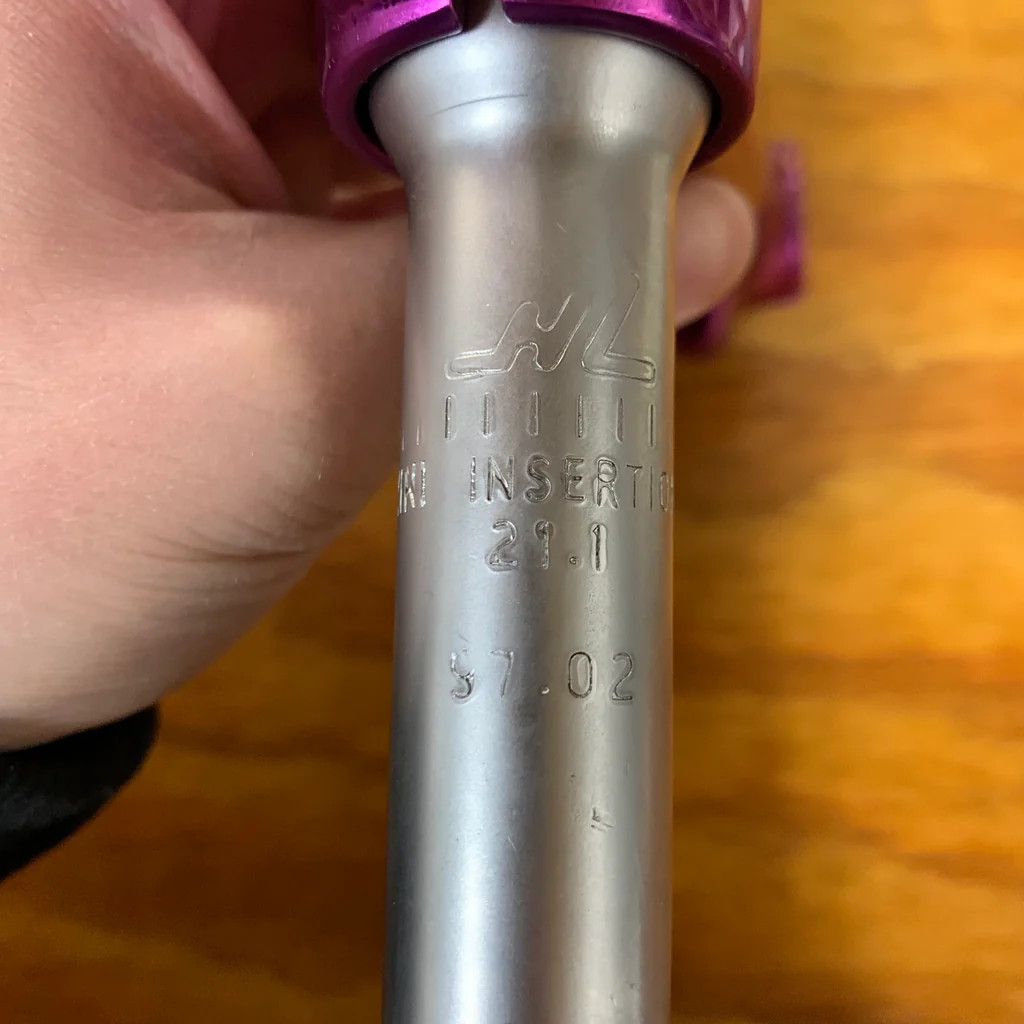 BICYCLE HANDLE BAR STEM FITS OLD SCHOOL MOUNTAIN BIKE 1990S PURPLE 21.1 NOS