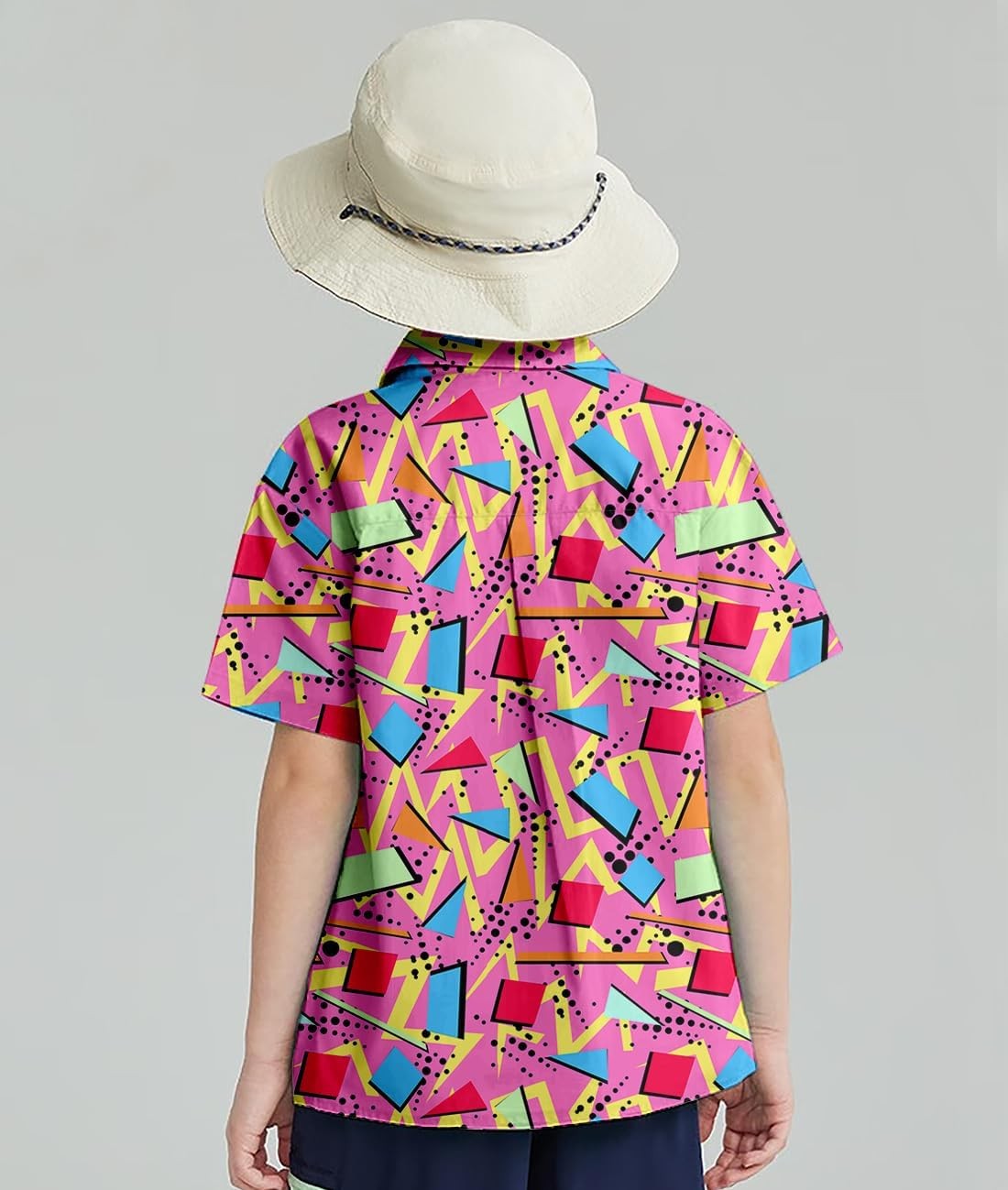 uideazone Little Boys Hawaiian Button Down 5-6 Years, A1-retro 80s 90s-1