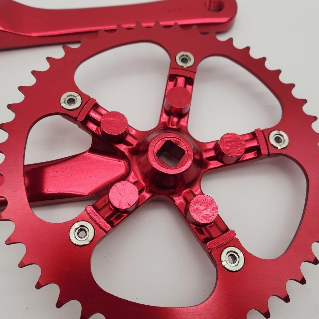 Pake Square Taper JIS 46T 165mm 1/8 Red Bicycle Crankset NO PACKAGE