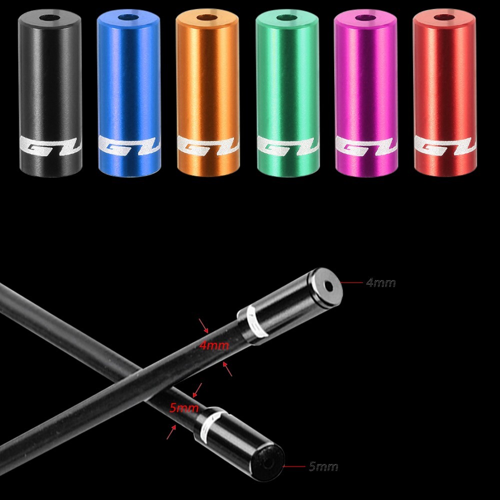 GUB Bicycle Brake Shifter Cable Ferrules 4mm 5mm Jagwire Cable Ends 12 pc Set
