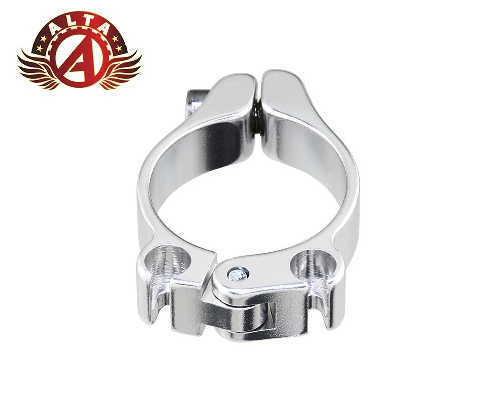 ALTA ALLOY CLAMP-ON DOUBLE CABLE HOUSING STOP IN DIFFERENT SIZES SILVER OR BLACK
