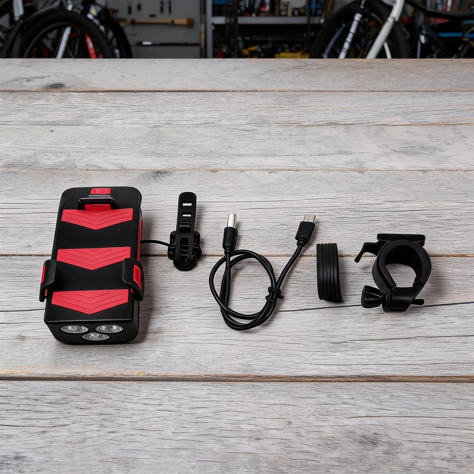 Bicycle Light 130dB Sound Alerts Compatible With 4-6.3 Inch Phones For Cycling