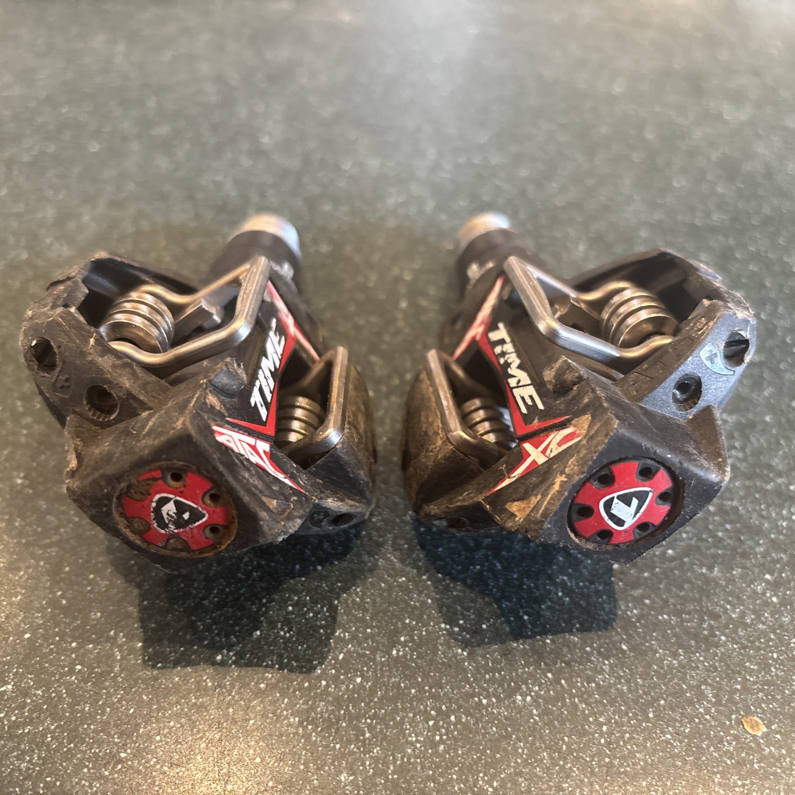 Time ATAC XC 8 XC8 Carbon Clipless Mountain Bike Pedals Black Red