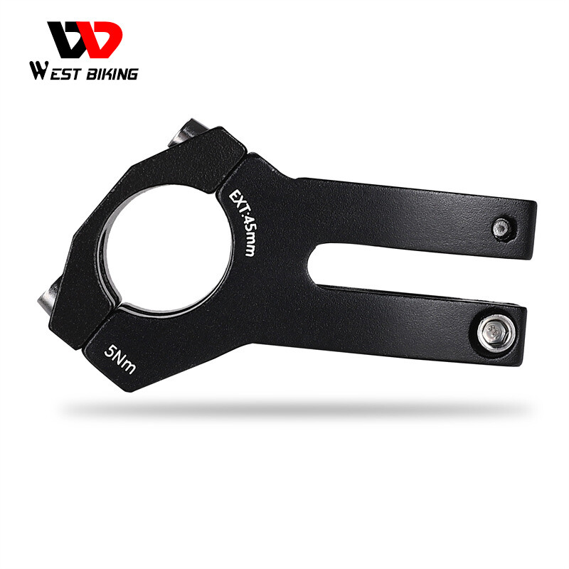 WEST BIKING MTB Bike Stem Aluminum Short Bicycle Handlebar Stem Extender Black