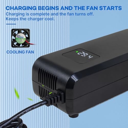 29.4V 5A Lithium Battery Charger 3-Pin XLR Connector for 24v/25.2v Li-ion