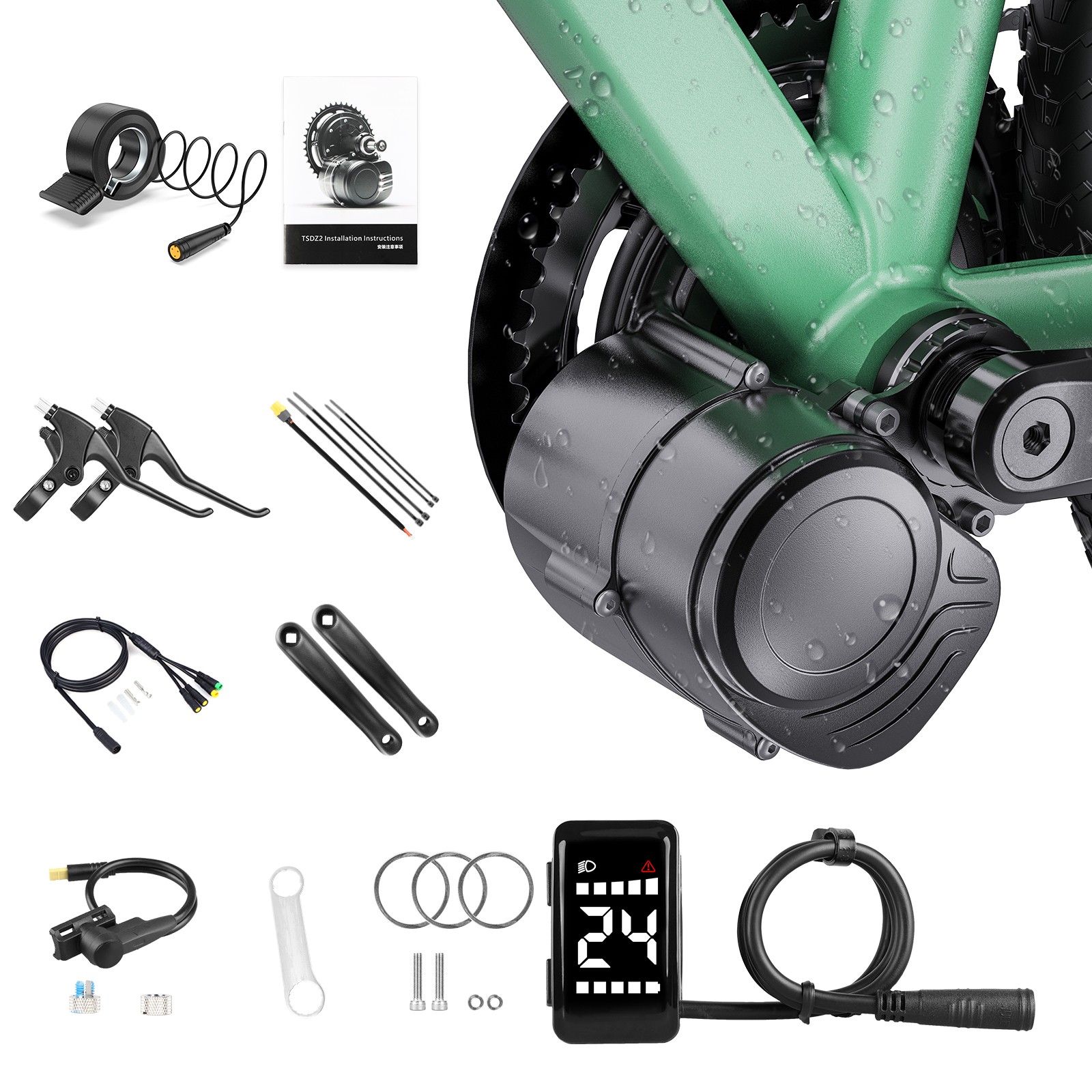 Tongsheng 48V750W Mid Drive Motor Torque Sensor Electric Bicycle Conversion Kit