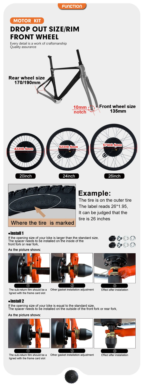 Ebike Fat Tire 48V 2000W 3000W 4.0 Hub Motor Wheel Snow Conversion Kit 20 24 26″