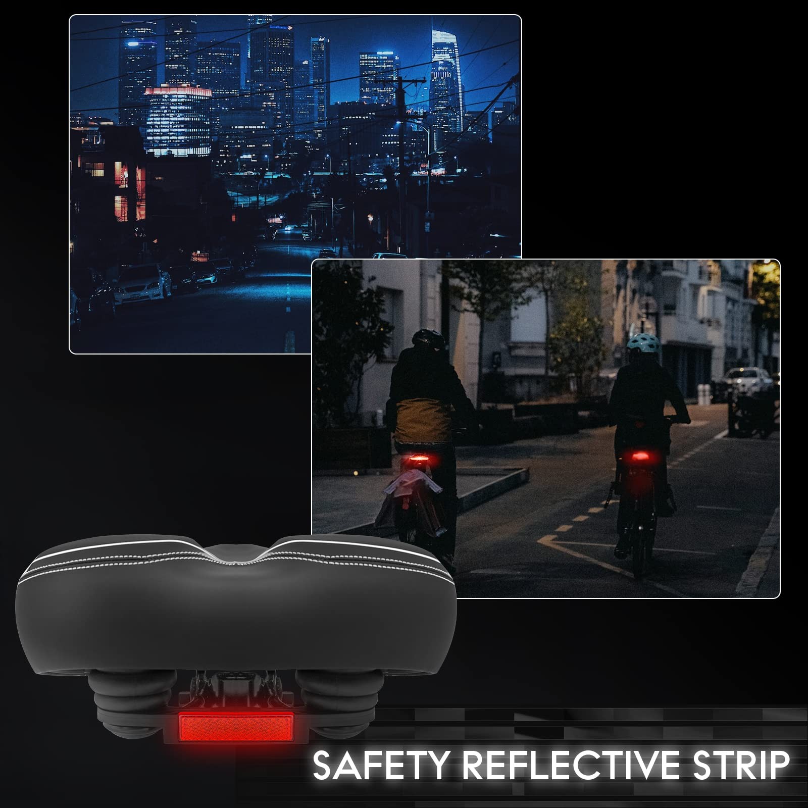 Universal Bike Saddle Replacement Comfortable Waterproof Reflective Bicycle Seat