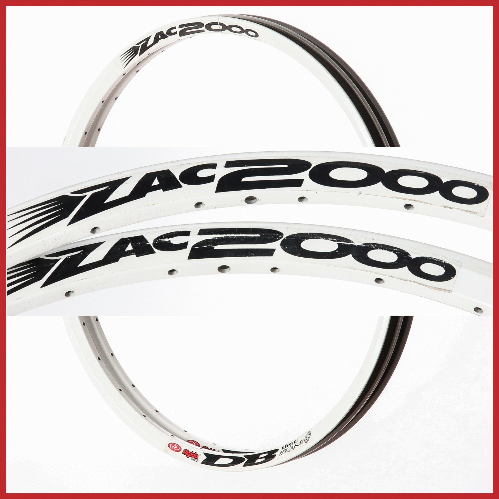 NOS RIGIDA DB ZAC 2000 DISC CLINCHER RIMS MTB MOUNTAIN BIKE 26″ 32H EX ENDURO DH
