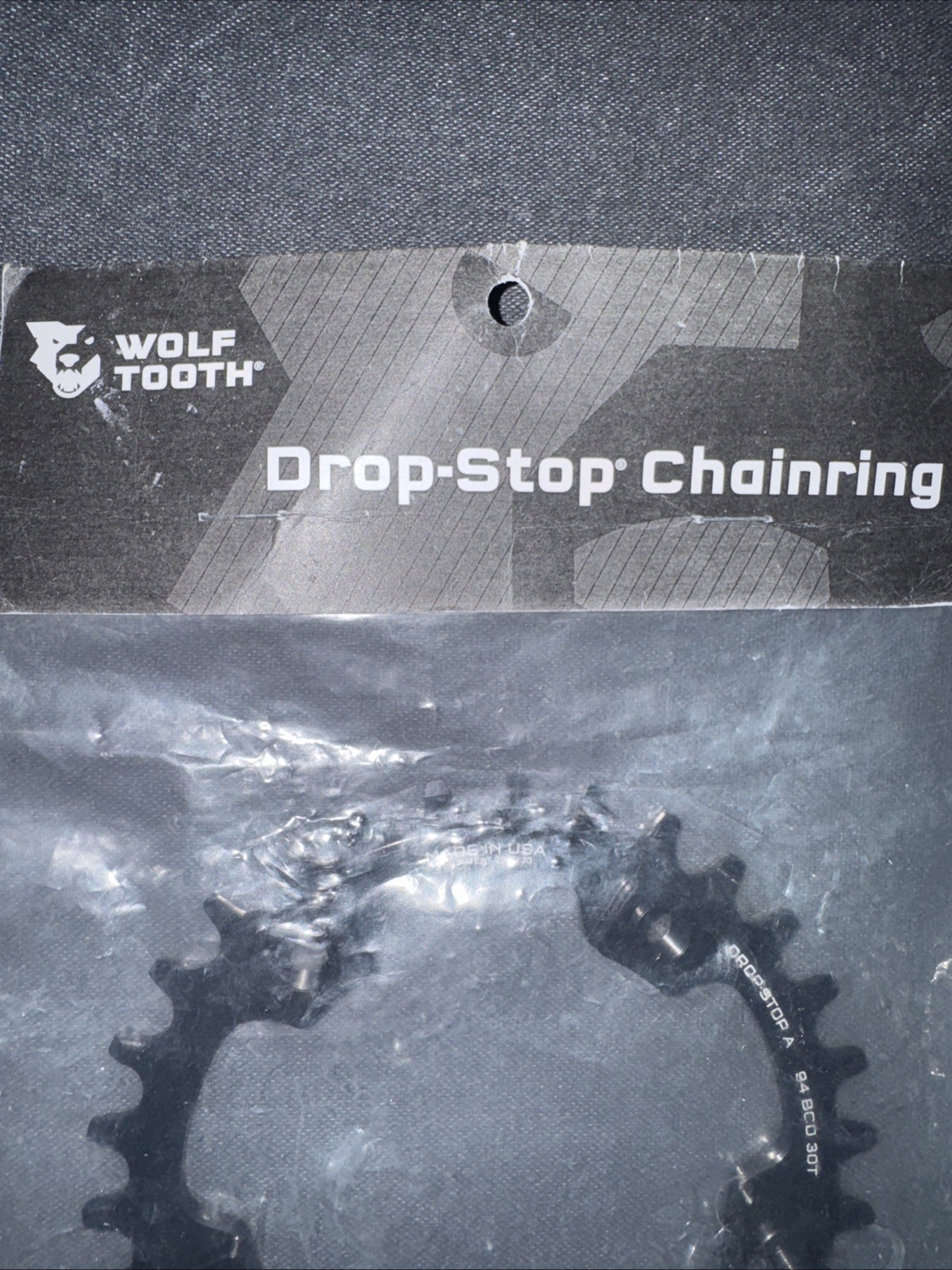 Wolf Tooth Chainring 30t 94 BCD 5-Bolt Aluminum Vintage/Surly OD Black