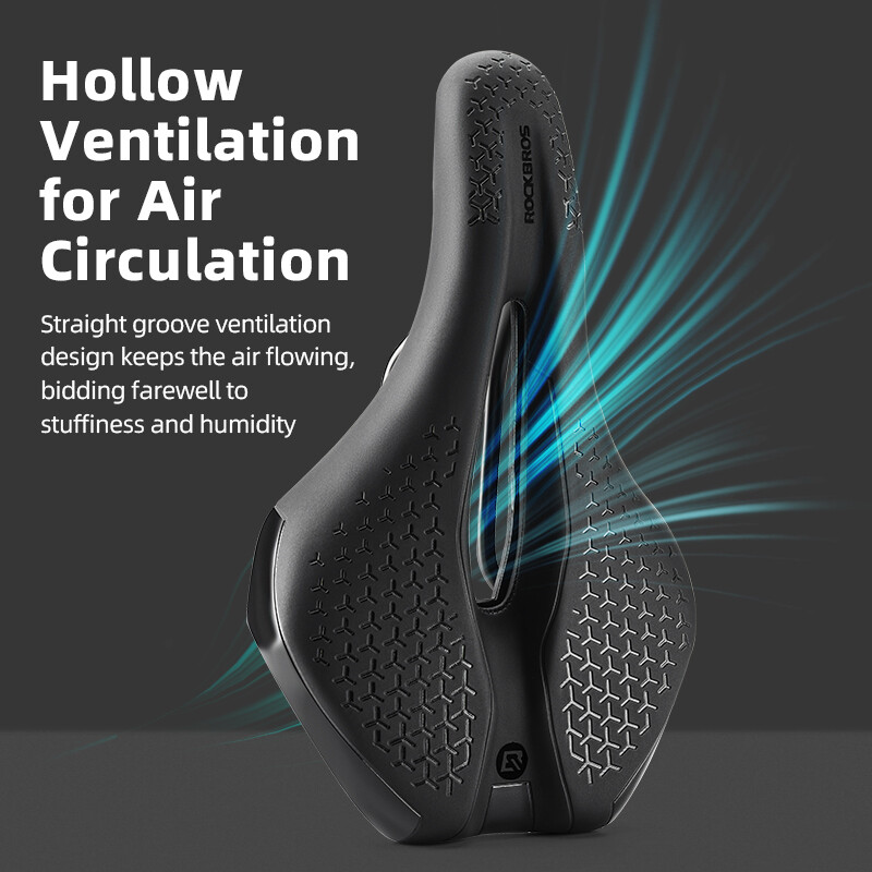 ROCKBROS Road MTB Bike Saddle Seat Soft Comfort Cycling Gel Pad Cushion &Lights