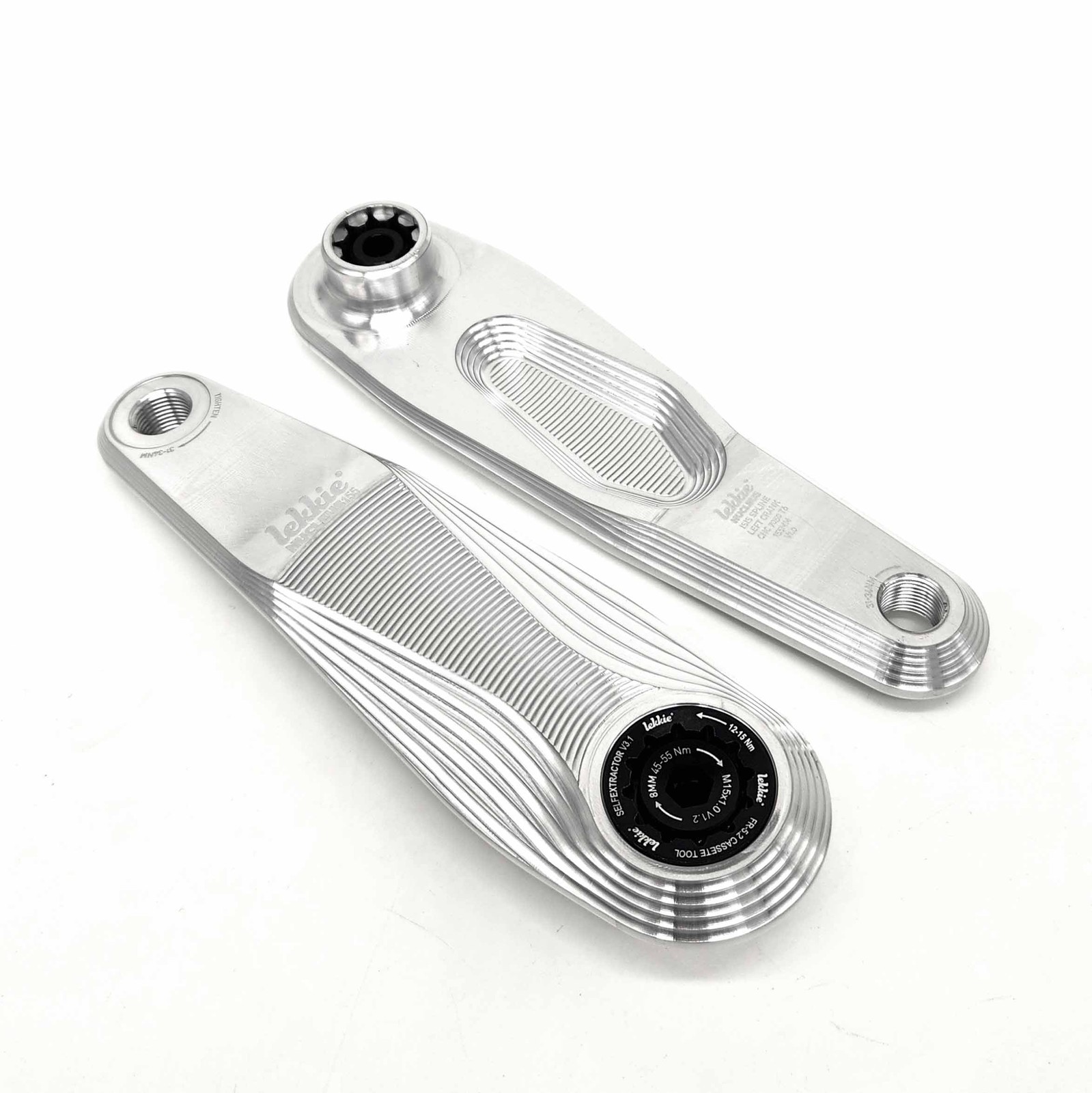 Nucleus ISIS Ebike Cranks – 155mm – Silver-Black