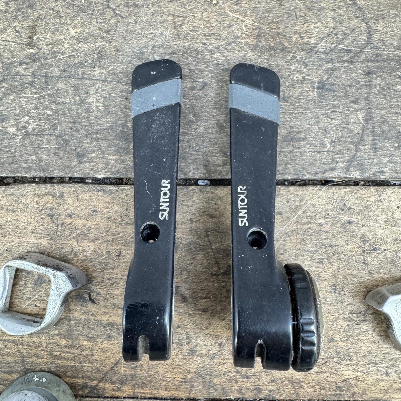 Vintage Suntour Shifters Down Tube 6s Black Index Power Control Set Road Bike
