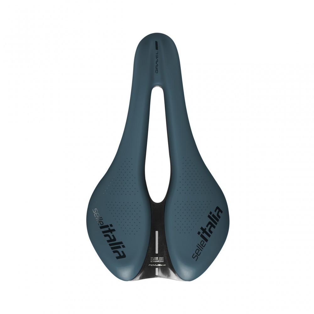 Selle Italia saddle NOVUS BOOST EVO GRAVEL TM SUPERFLOW L3 145 mm BLUE MN rails