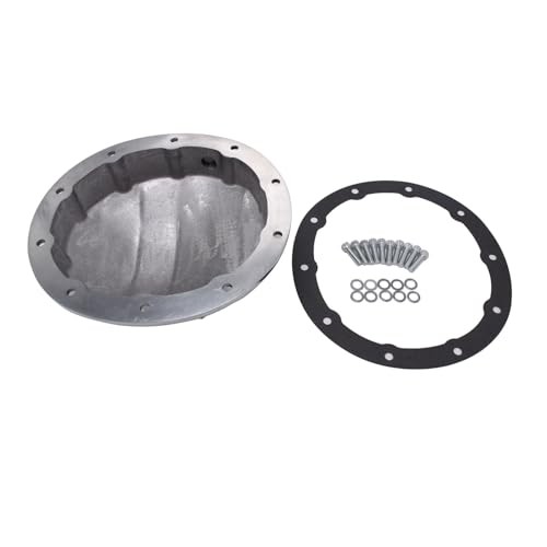 1 Set Polished Silver Rear Aluminum Nodular Iron GM Differential Cover 10