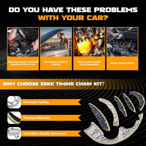 059103333F Engine Timing Chain Kit 1Set Compatible with Audi A4-A8 Q5 Q7 V6