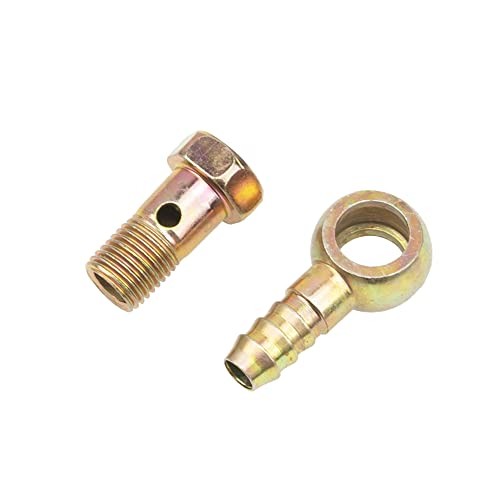 2 Sets M14 Banjo Hose Barb Bolt Fittings Banjo Bolt Screw Crush Washer Kit