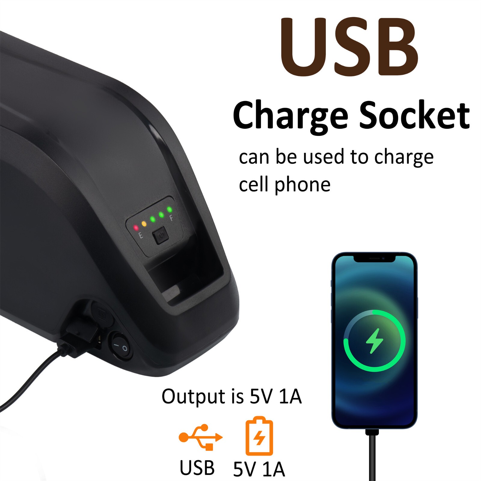 36V 10Ah 15Ah Electric Bike Lithium Battery Ebike Battery w/Charger Lockable