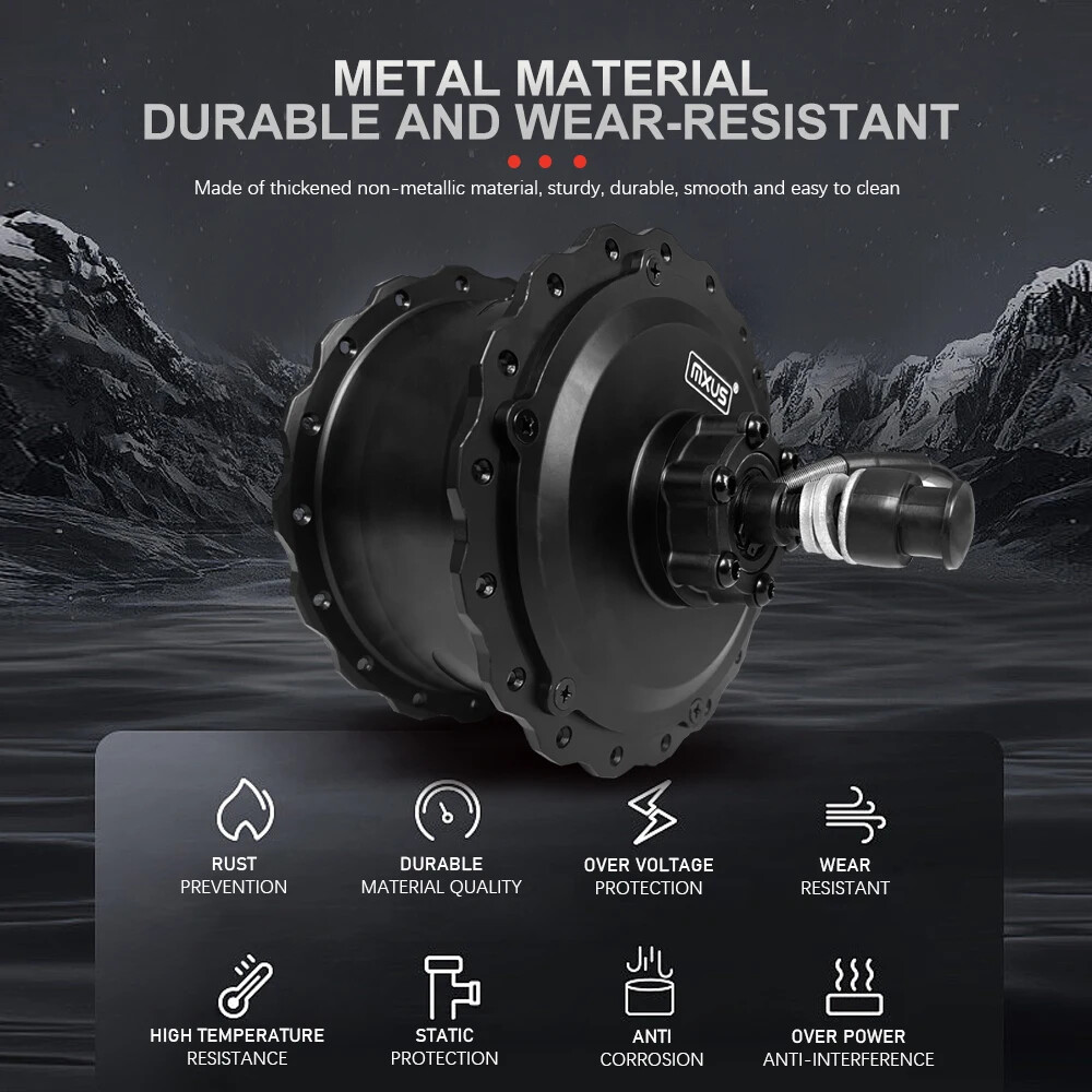 Snow E-bike 48V 750W Fat Tire Front Rear Brushless Hub Motor Dropout 170/135mm